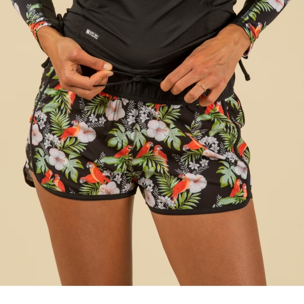 New Decathlon Surfing shorts Jungle prints Women's Size XS